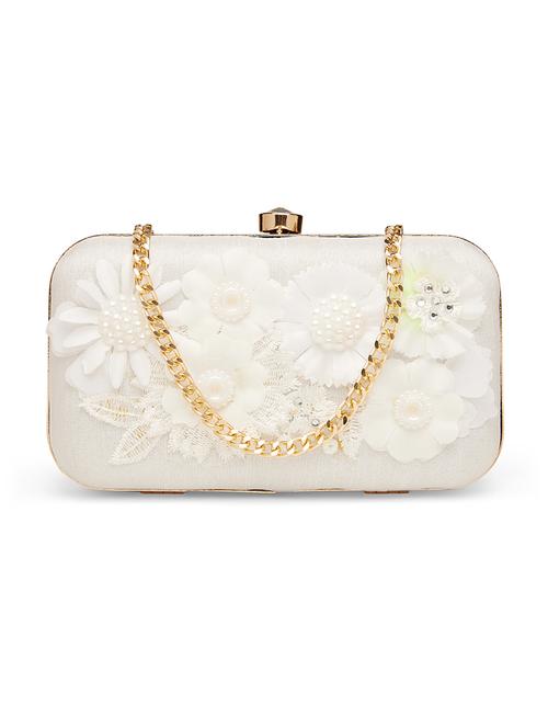 white silk box clutch - 17559905 - Very Small Image - 1