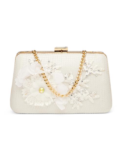 white silk box clutch - 17559906 - Very Small Image - 1