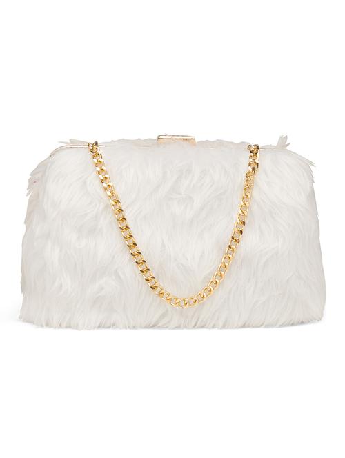 white fur box clutch - 17559909 - Very Small Image - 1