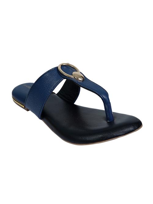 blue leather toe separator sandals - 17559974 - Very Small Image - 1