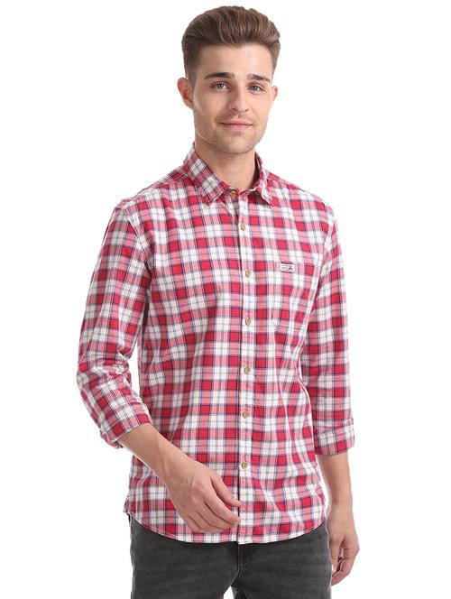 red checkered casual shirt - 17560649 - Very Small Image - 1