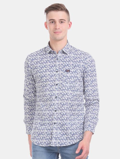 mens printed casual shirt - 17560886 - Very Small Image - 1