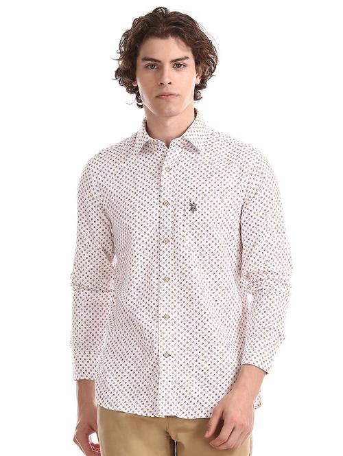 white printed casual shirt - 17561894 - Very Small Image - 1