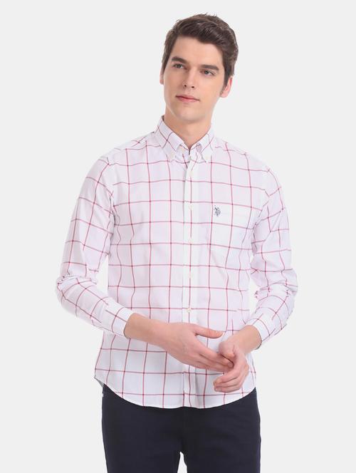 white checkered casual shirt - 17562200 - Very Small Image - 1