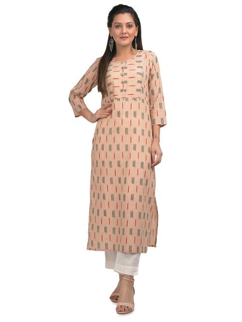 ikat straight kurta - 17562527 - Very Small Image - 1