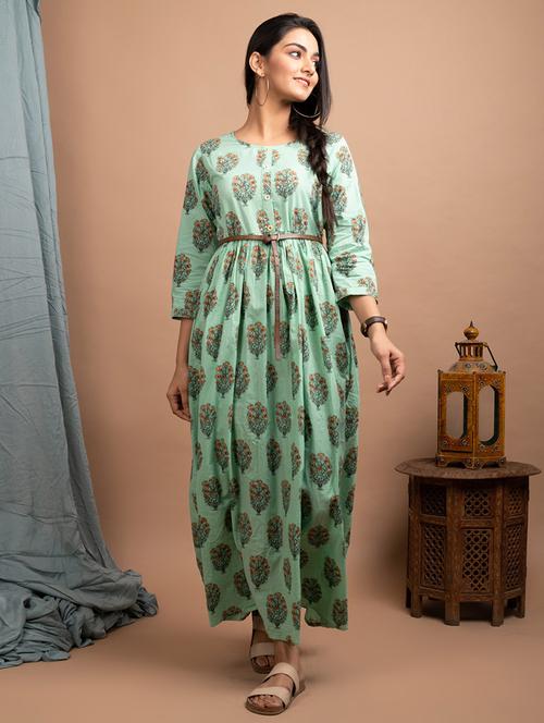 floral print flared kurta - 17562538 - Very Small Image - 1