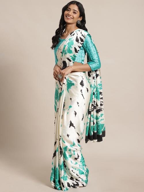 animal printed saree with blouse - 17562936 - Very Small Image - 1