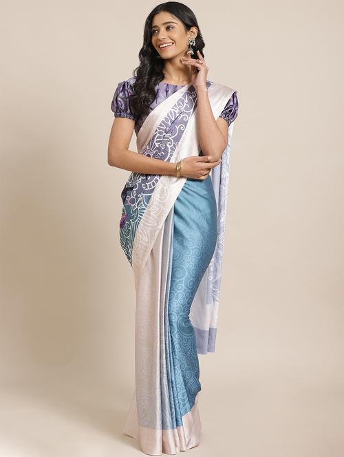 abstract printed saree - 17562953 - Very Small Image - 1