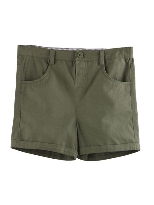 olive solid shorts - 17563067 - Very Small Image - 1