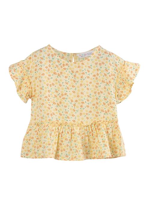 yellow viscose top - 17563099 - Very Small Image - 1