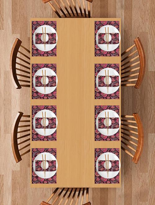 texstylers block printed pure cotton jaipuri print mat and napkin set(8 mat and 8 napkins) - 17563275 - Very Small Image - 1