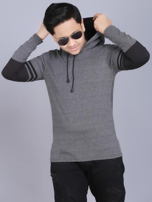 hooded neck t-shirt - 17563955 - Very Small Image - 1