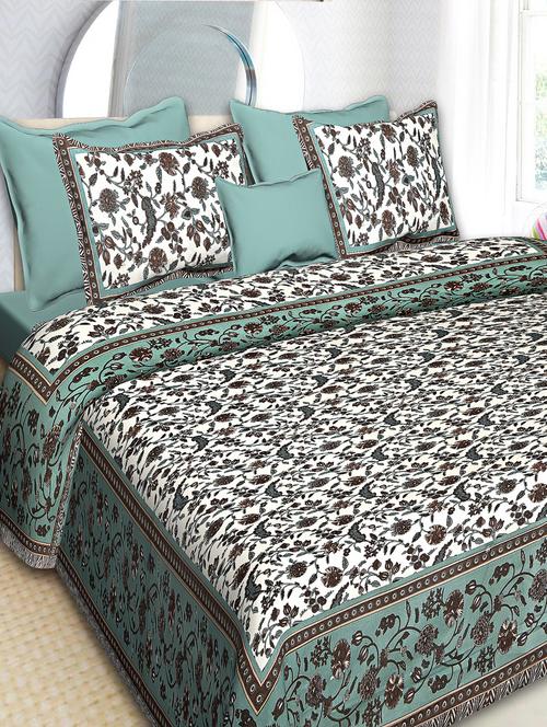 indhome life 100% cotton king size double bedsheet(90*108 inches) with two pillow covers(17*27 inches) - 17564459 - Very Small Image - 1