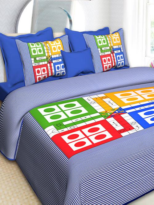 indhome life 100% cotton king size double bedsheet(90*108 inches) with two pillow covers(17*27 inches) - 17564463 - Very Small Image - 1