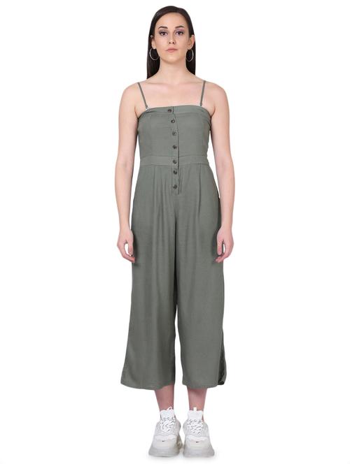 square neck 3/4th jumpsuit - 17564521 - Very Small Image - 1