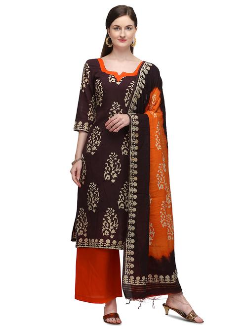 batik printed unstitched suit - 17564776 - Very Small Image - 1