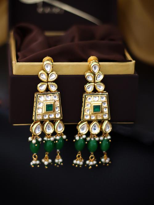 green copper drop earring - 17565064 - Very Small Image - 1
