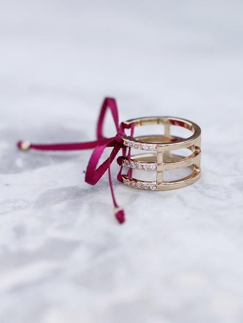 pink metal finger ring - 17565147 - Very Small Image - 1