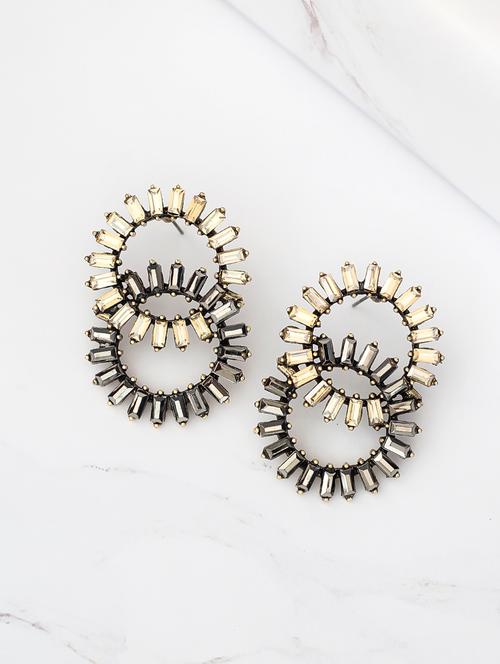 grey metal drop earring - 17565259 - Very Small Image - 1