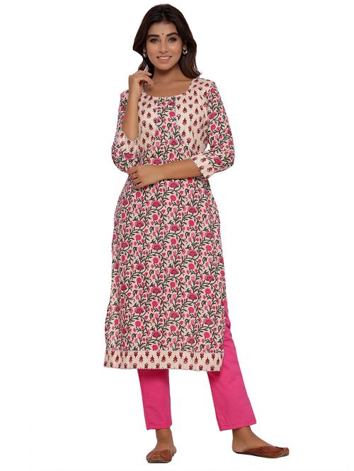 floral kurta pant set - 17566004 - Very Small Image - 1