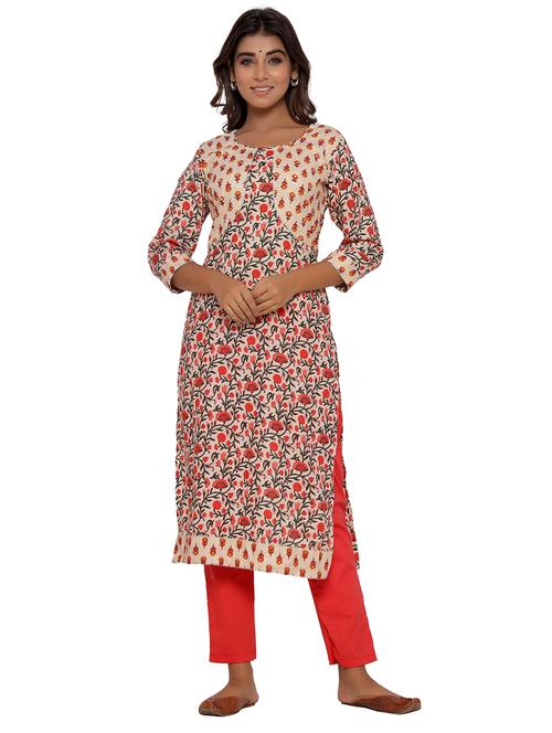 floral kurta pant set - 17566005 - Very Small Image - 1