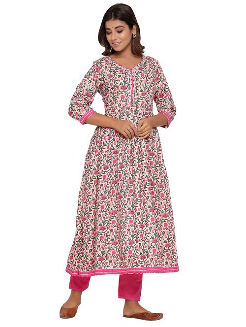 floral kurta pant set - 17566008 - Very Small Image - 1