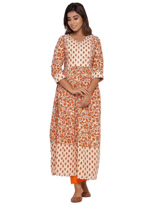 floral kurta pant set - 17566012 - Very Small Image - 1