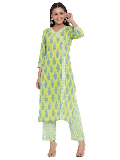 printed kurta pant set - 17566014 - Very Small Image - 1