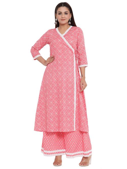 floral kurta palazzo set - 17566017 - Very Small Image - 1