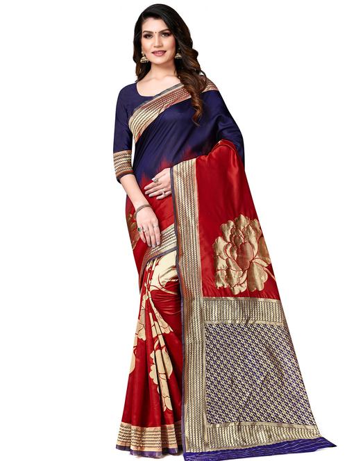 jacquard banarasi saree - 17566035 - Very Small Image - 1