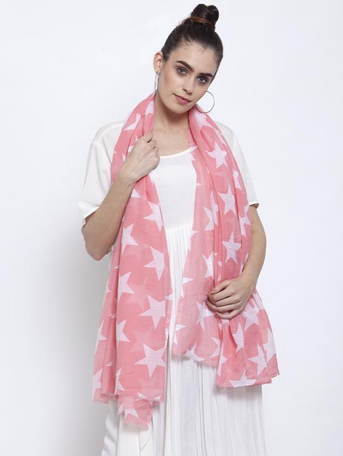 pink cotton stole - 17566136 - Very Small Image - 1