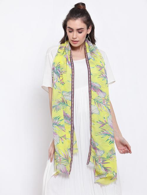 yellow cotton stole - 17566159 - Very Small Image - 1