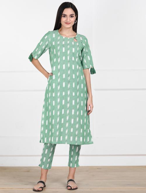 ikat straight kurta - 17566183 - Very Small Image - 1