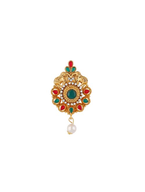 red colored metal brooch - 17566209 - Very Small Image - 1