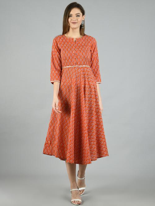 floral a-line dress - 17566535 - Very Small Image - 1
