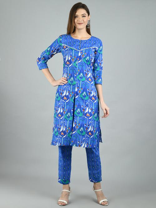 ikat kurta pant set - 17566611 - Very Small Image - 1