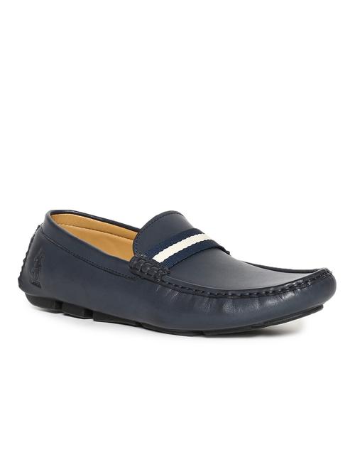 navy pu slip on loafers - 17566662 - Very Small Image - 1