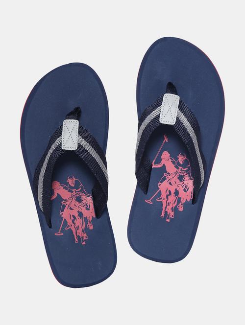 navy fabric slip on flip flops - 17566853 - Very Small Image - 1