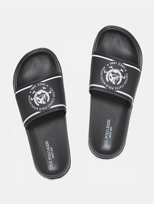 black pu slip on flip flops - 17566867 - Very Small Image - 1