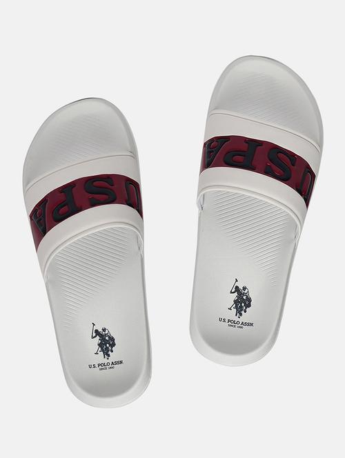white pu slip on flip flops - 17566908 - Very Small Image - 1