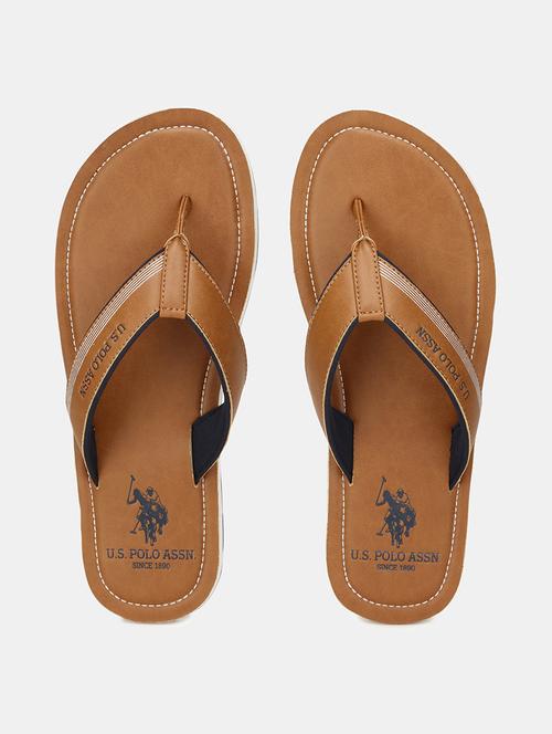tan pu slip on slippers - 17566934 - Very Small Image - 1