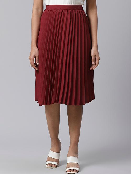 high rise accordion pleated skirt - 17567008 - Very Small Image - 1