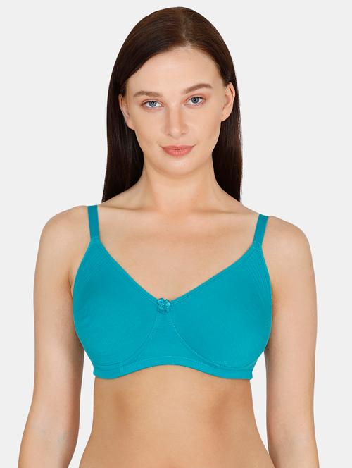 blue cotton regular bra - 17567844 - Very Small Image - 1