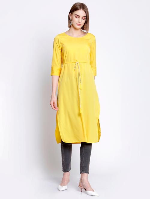 solid straight kurta - 17568004 - Very Small Image - 1