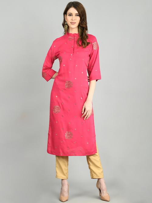 printed straight kurta - 17568166 - Very Small Image - 1