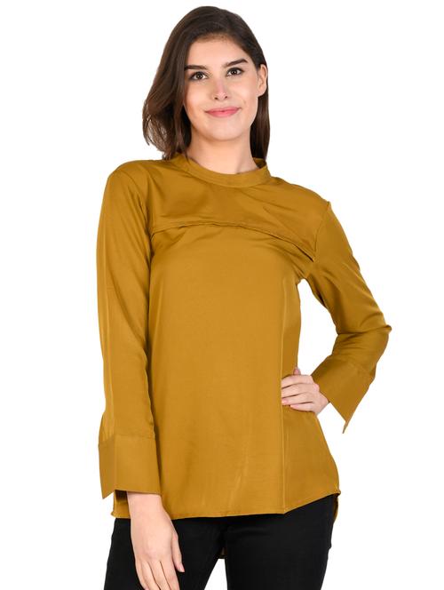 crew neck solid top - 17568199 - Very Small Image - 1