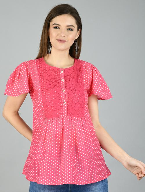 pink polyester regular top - 17568277 - Very Small Image - 1
