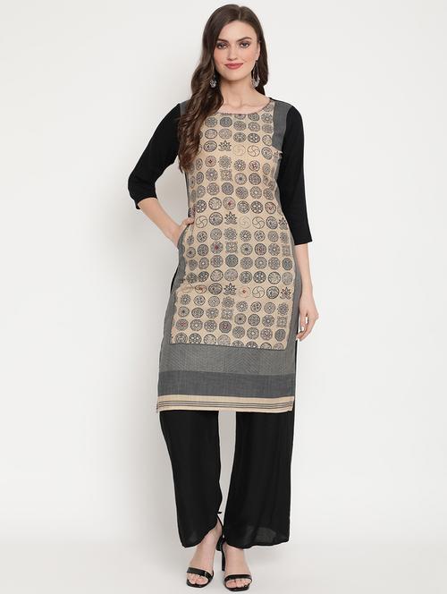 digital print straight kurta - 17568505 - Very Small Image - 1