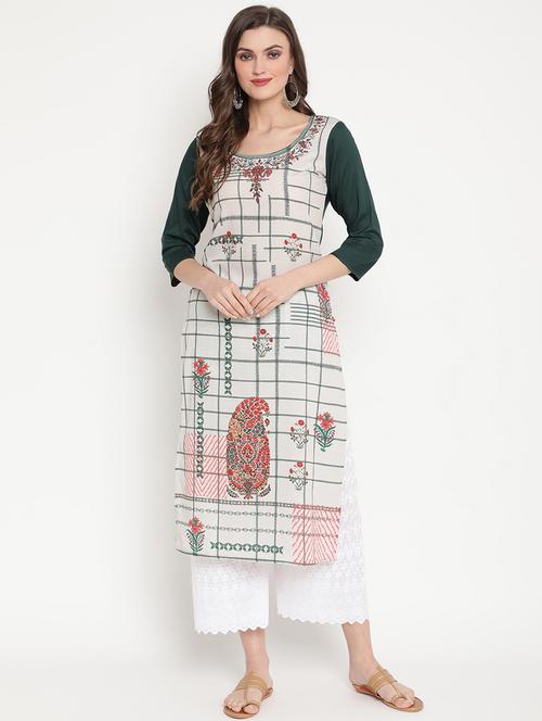 digital print straight kurta - 17568510 - Very Small Image - 1