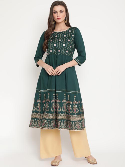 embroidered anarkali kurta - 17568521 - Very Small Image - 1